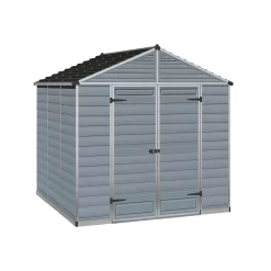 8x8ft Palram SkyLight Dark Grey Apex Shed