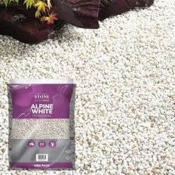 Stylish Stone Premium Alpine White Chippings - Midi Pack - 9kg