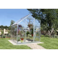 Palram 6 X 6ft Canopia Harmony Greenhouse - Silver -Garden Supplies Store 12810594 8354845582761670