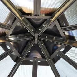 Palram - Canopia Monaco Hexagonal Garden Gazebo Grey -Garden Supplies Store 12810973 1244924173025941