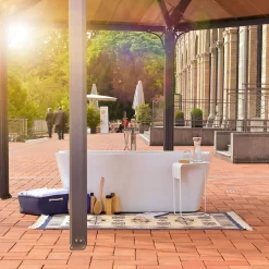 Palram - Canopia Monaco Hexagonal Garden Gazebo Grey -Garden Supplies Store 12810973 6594924172899470