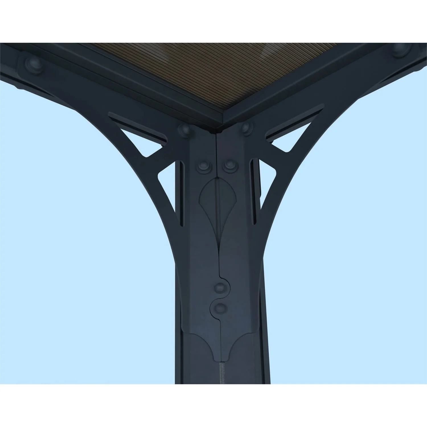 Palram - Canopia Milano 3000 Garden Gazebo Grey Bronze 3 Palram - Canopia Milano 3000 Garden Gazebo Grey Bronze - Image 3