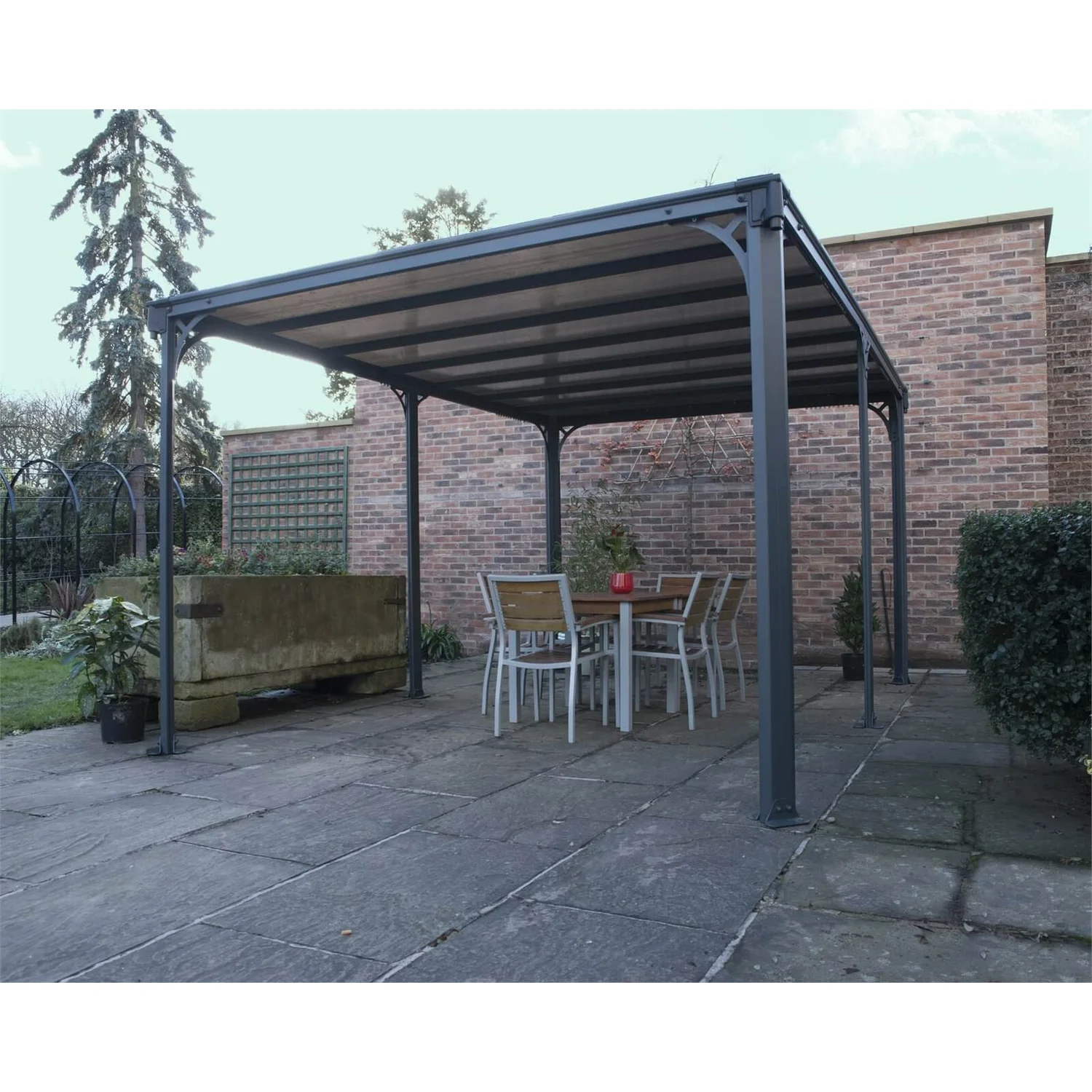 Palram - Canopia Milano 4300 Garden Gazebo Grey Bronze 1 Palram - Canopia Milano 4300 Garden Gazebo Grey Bronze
