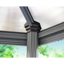 Palram - Canopia Roma Hexagonal Garden Gazebo Grey -Garden Supplies Store 12821930 1024833174980112