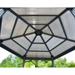 Palram - Canopia Roma Hexagonal Garden Gazebo Grey -Garden Supplies Store 12821930 6544833174932253