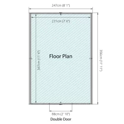 Mercia 12 X 8ft Overlap Apex Windowless Shed -Garden Supplies Store 12822437 1724833224138472