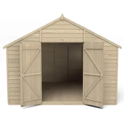 Forest 10 X 10ft Overlap Pressure Treated Double Door Apex Shed -Garden Supplies Store 12823849 8134833219116049