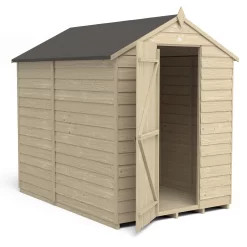 Forest 7 X 5ft Overlap Pressure Treated 7x5 Apex Shed - No Window 12 Forest 7 X 5ft Overlap Pressure Treated 7x5 Apex Shed - No Window -Garden Supplies Store 12833292 1374833195352941