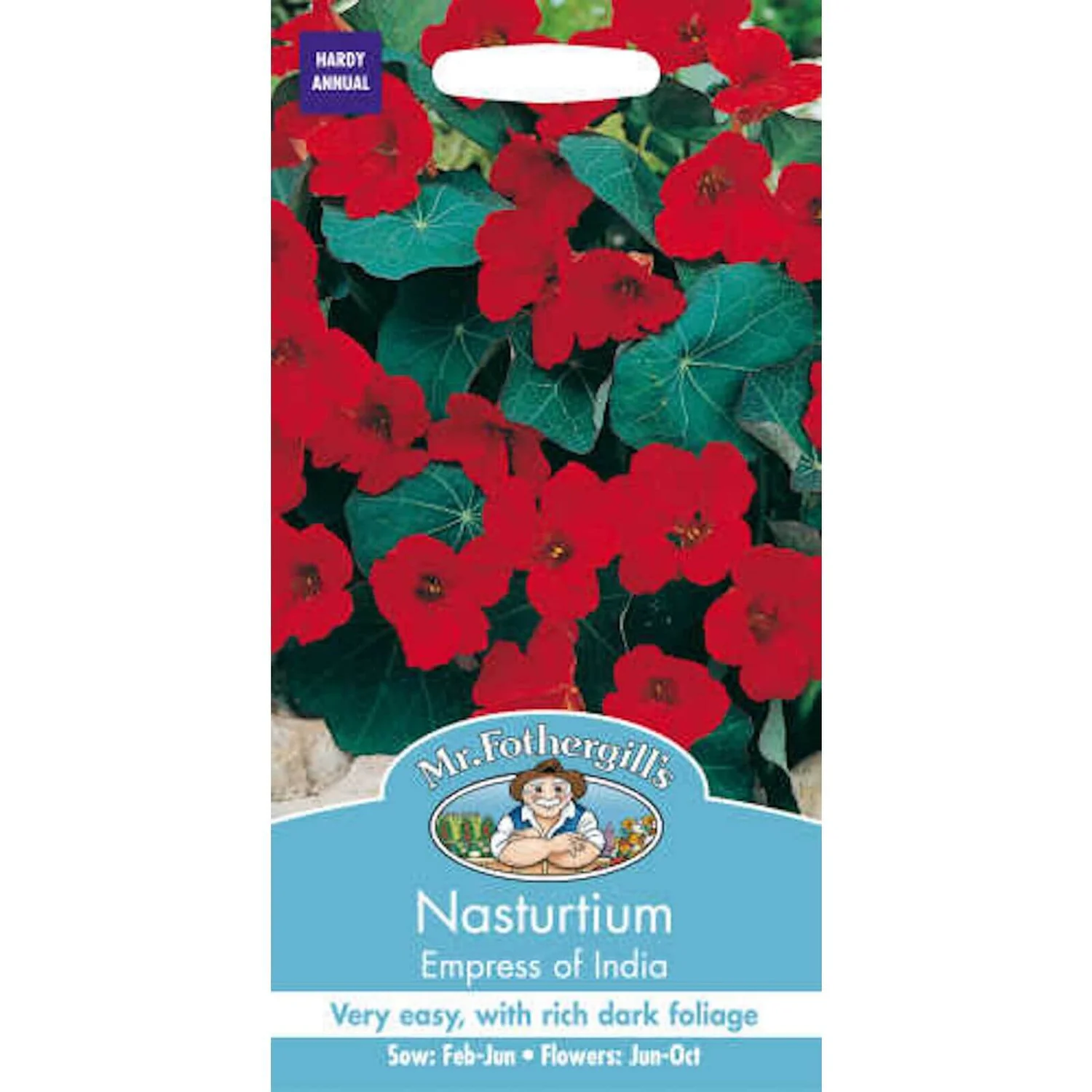 Mr. Fothergill's Nasturtium Empress Of India (Tropaeolum Majus) Seeds 1 Mr. Fothergill's Nasturtium Empress Of India (Tropaeolum Majus) Seeds
