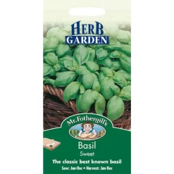 Mr. Fothergill's Basil Sweet Genovese (Ocimum Basilicum) Seeds