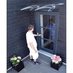 None Cambridge 1200X700 Silver Door Canopy 5 None Cambridge 1200X700 Silver Door Canopy -Garden Supplies Store 12882255 2994843527512079