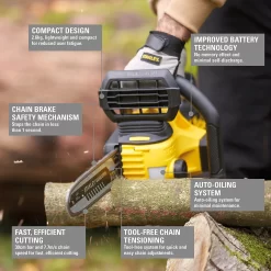 STANLEY FATMAX V20 18V Cordless 30Cm Chainsaw (Sfmccs630M1-Gb) -Garden Supplies Store 12882310 1165052745702899