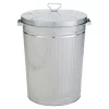 Homebase Galvanised Steel Outdoor Bin With Lid - 85L