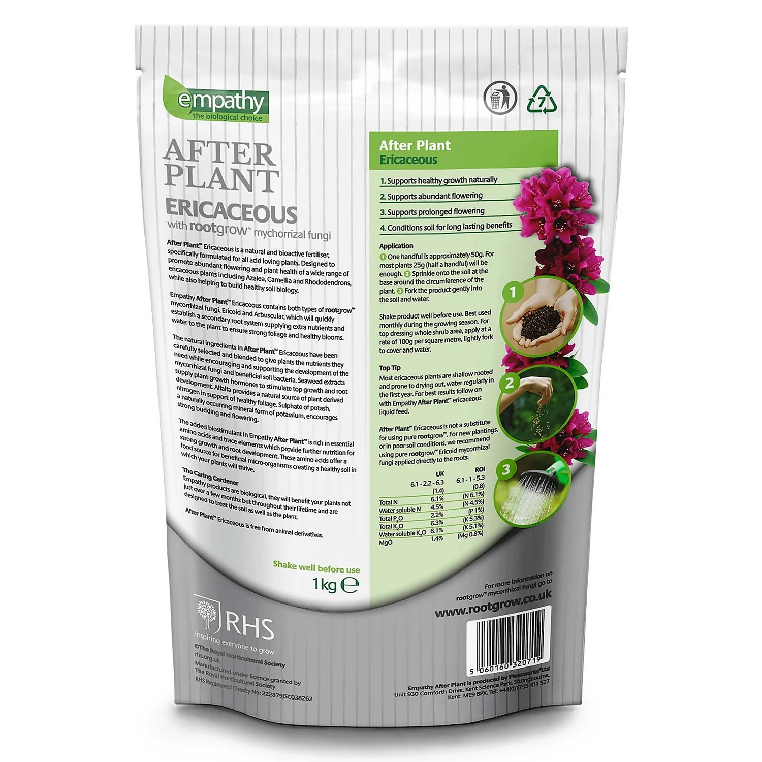 Empathy RHS After Plant Ericaceous 1kg 2 Empathy RHS After Plant Ericaceous 1kg - Image 2