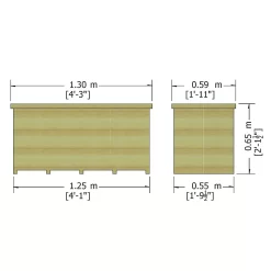 Shire Tongue & Groove Wooden Storage Box - 4x2ft -Garden Supplies Store 12887189 1604851576664698