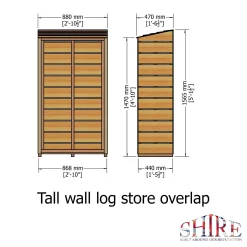 Shire Tall Wall Log Store - 3x1.5ft -Garden Supplies Store 12887202 2044851593436426