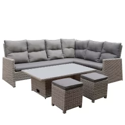 Mortimer Grey Rattan Garden Corner Sofa Set -Garden Supplies Store 12887790 1205047776415101
