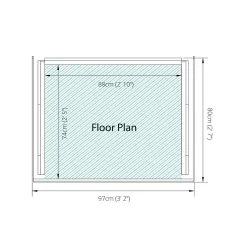 Mercia (Installation Included) Single Log Store -Garden Supplies Store 12888118 4525011214990298