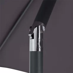 None 2.1m Crank & Tilt Parasol Dark Grey - Dia. 38mm -Garden Supplies Store 12888560 2074843674185979