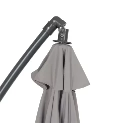 None 3m Overhanging Parasol - Light Grey -Garden Supplies Store 12888566 7124966185535470