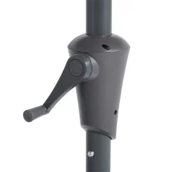 None 2.7m Crank & Tilt Parasol Light Grey - Dia. 38mm -Garden Supplies Store 12888568 8604843674381042