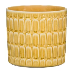 Scheurich Elna Yellow Ceramic Pot - 14cm