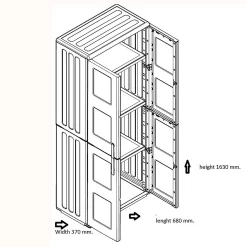 Shire Large Storage Cupboard Shelves -Garden Supplies Store 13082824 1234862456458449