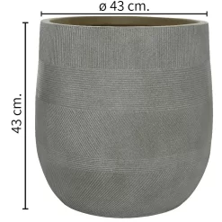 Liam Round Stripe Planter - Large -Garden Supplies Store 13222488 9974934510759820