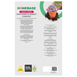 Homebase Peat Free Container & Basket Compost - 50L -Garden Supplies Store 13280767 5384935607569516