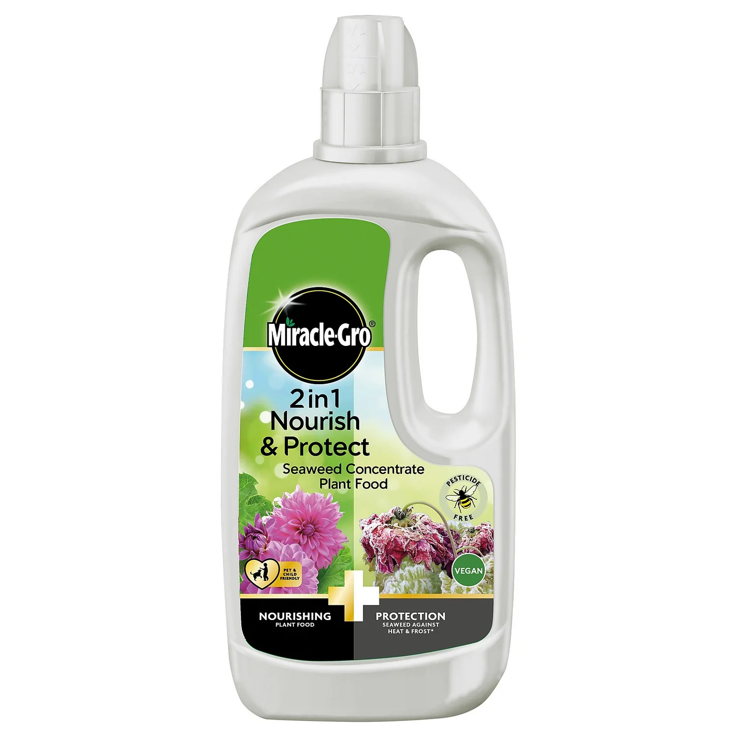 Miracle-Gro® 2 In 1 Nourish & Protect Seaweed Plant Food 800ml 1 Miracle-Gro® 2 In 1 Nourish & Protect Seaweed Plant Food 800ml