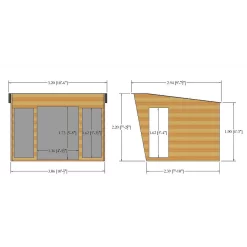Shire 10 X 8ft Highclere Double Door Summerhouse -Garden Supplies Store 13505313 9764933734240501