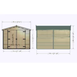 Shire 10x8 Overlap Garden Shed No Windows - Including Installation -Garden Supplies Store 13508662 9814933734896370