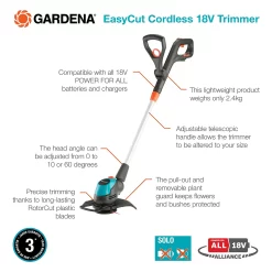 GARDENA EasyCut Cordless 18V Grass Trimmer -Garden Supplies Store 13524830 8114936346365854