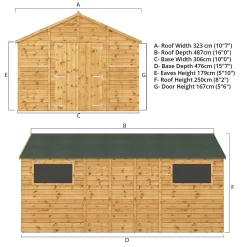 Mercia 16ft X 10ft Premium Shiplap Modular Workshop Shed -Garden Supplies Store 13555762 8434949335634613
