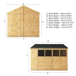 Mercia 10ft X 8ft Premium Shiplap Apex Shed - Including Installation -Garden Supplies Store 13555791 5524949338837437