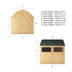 Mercia 8ft X 8ft Premium Shiplap Barn Shed - Including Installation -Garden Supplies Store 13555854 2085029433583783