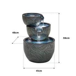Stylish Fountain Fossil Leaf Water Feature With LEDs -Garden Supplies Store 13846049 1804962028377735