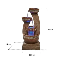 Stylish Fountain Azure Columns Water Feature With LEDs -Garden Supplies Store 13846050 1534978881017244