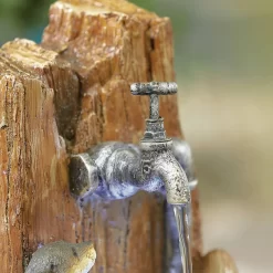 Stylish Fountain Playful Otters Water Feature With LEDs -Garden Supplies Store 13846072 1374962027792345
