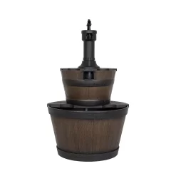 Stylish Fountain Whiskey Barrels Garden Water Feature -Garden Supplies Store 13944159 1945005845191088