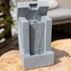 Stylish Fountain Kiso Column Garden Water Feature With LEDs -Garden Supplies Store 13947172 1325005844798628