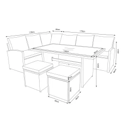 Matara Rattan Effect Corner Sofa Set -Garden Supplies Store 13951470 2105021609466129