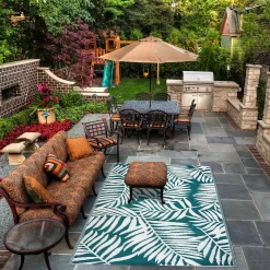 Homebase Outdoor Rug - Teal 160x230cm -Garden Supplies Store 13953336 1054989199457241