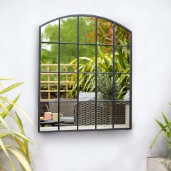 Black Industrial Arch Garden Mirror -Garden Supplies Store 13965926 2135001706502310