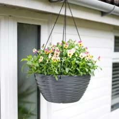 Wave Hanging Basket Charcoal - 35cm 7 Wave Hanging Basket Charcoal - 35cm -Garden Supplies Store 13973619 8425011239864117