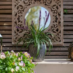 Chiswick Textured Pot Black - 18cm -Garden Supplies Store 13973637 1575011242733968