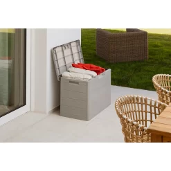 Toomax Garden Storage Box 160L - Warm Grey -Garden Supplies Store 13997480 1485004537275055