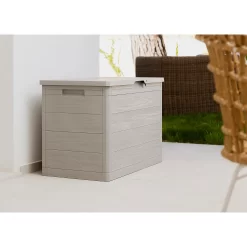 Toomax Garden Storage Box 160L - Warm Grey -Garden Supplies Store 13997480 6735004537331098