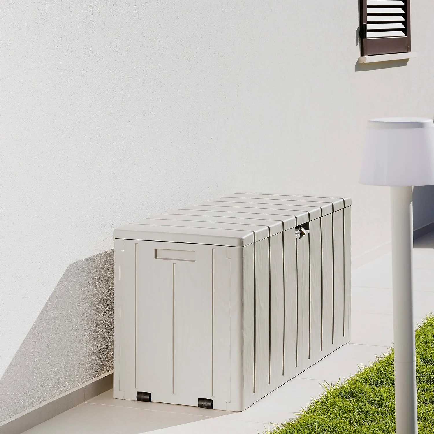 Toomax Bravo Garden Storage Box 270L - Warm Grey 8 Toomax Bravo Garden Storage Box 270L - Warm Grey - Image 8