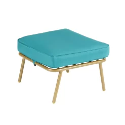 Omari Metal Garden Corner Sofa Set - Teal & Gold -Garden Supplies Store 14005699 1405022704726583